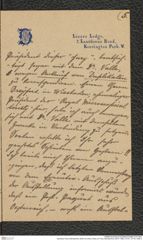 Nachlass Franz Steindachner, Brief von Arthur Diósy an Franz Steindachner (09.07.1883), Inv.Nr. 107.02, Seite 5